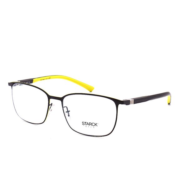 NEW STARCK EYES SH2028-M BLACK YELLOW AUTHENTIC EYEGLASSES FRAME - Picture 7 of 10
